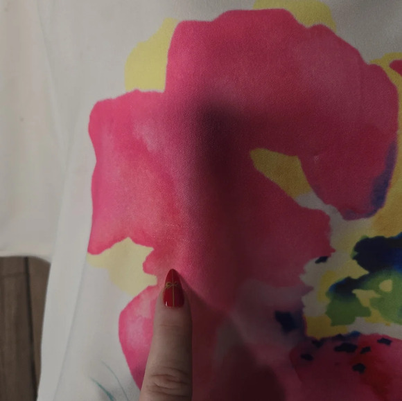 Rose flower women blouse shirt - Picture 8 of 9